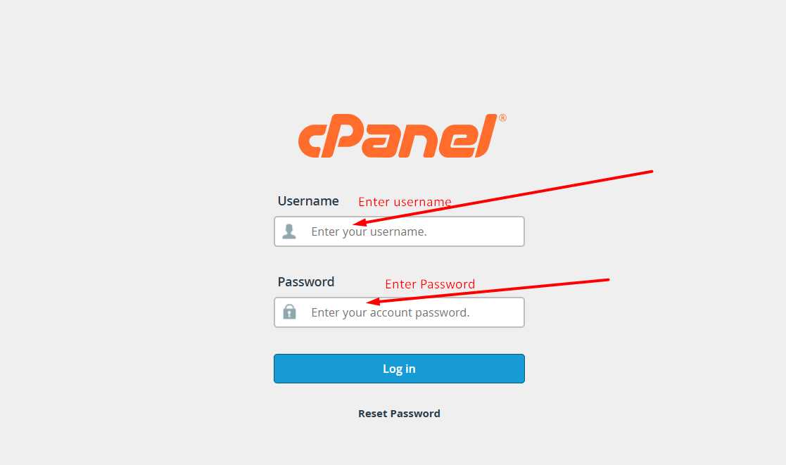 Cpanel login Page
